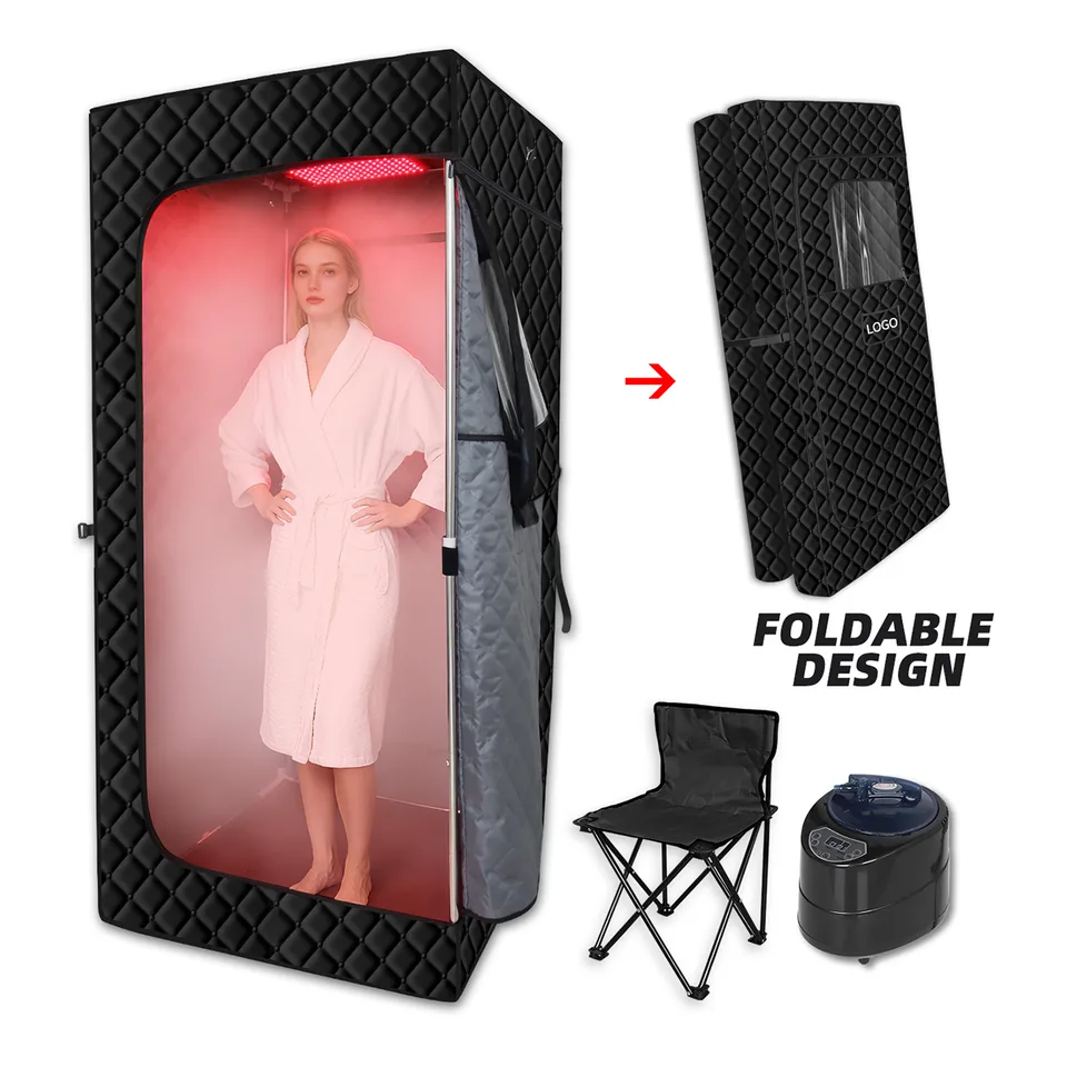 Quadrilateral Red Light Folding Sauna Room (1 Person) — detail 1