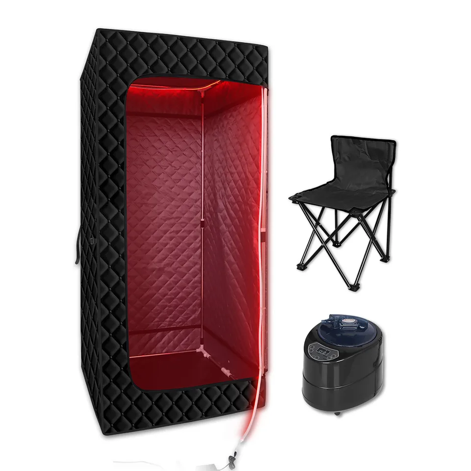 Foldable Steam Sauna Room with LED Red Light (1 Person) — detail 1