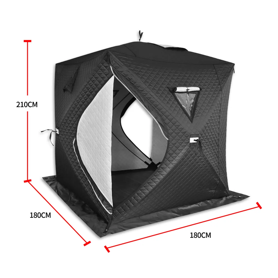 Outdoor Sauna Tent 180 × 180 × 210 cm with Stove Pipe Port (3-4 Person) thumbnail 4